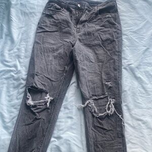 American Eagle Ripped Black Hi-Rise Jeans